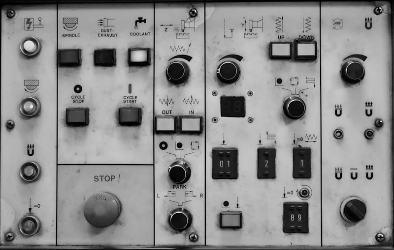 Panel de control de máquina industrial